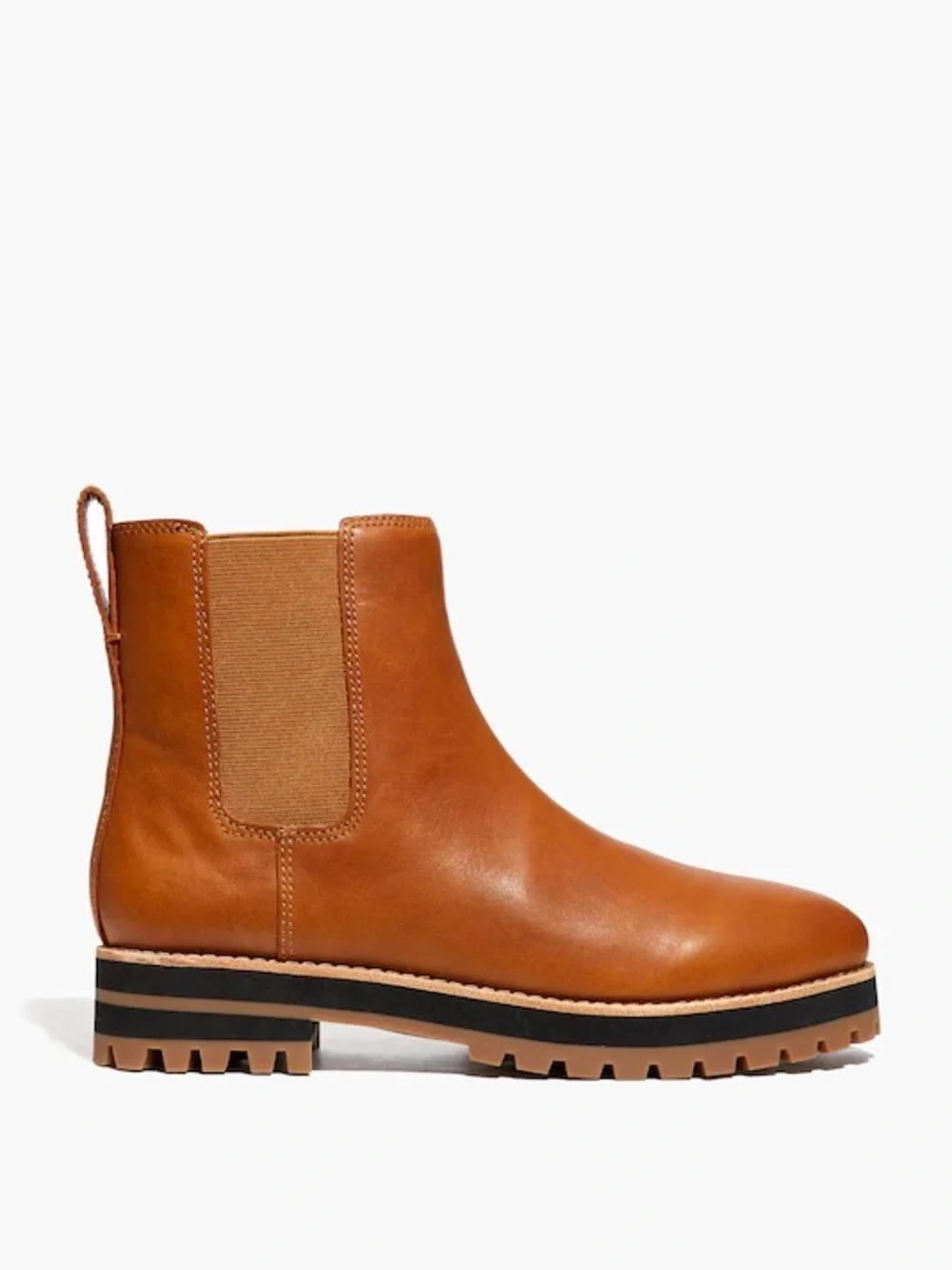 NWOT Madewell The Ivy Chelsea Boot in Leather in Bison Color